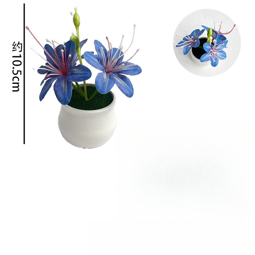 Soft Rubber Like Artificial Jasmine Flower Pot 10.5cm for Modern For Home Decor
