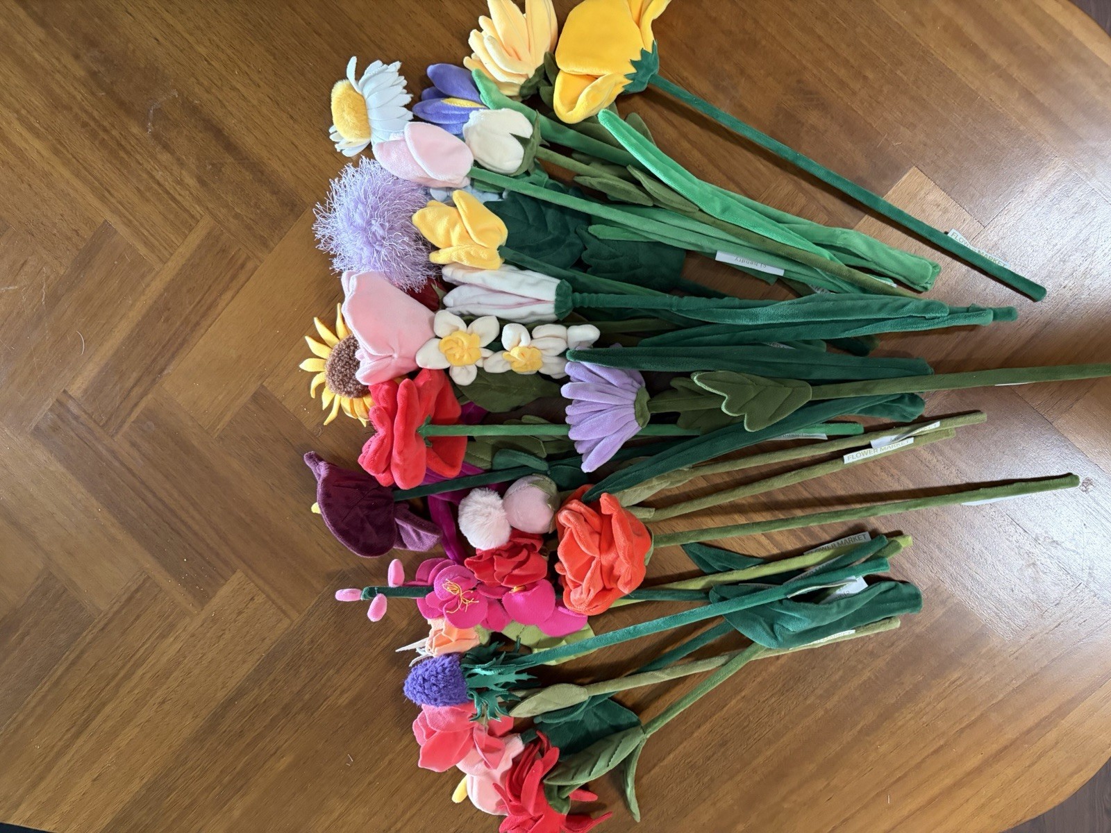 FLOWER MARKET Artificial Fabric Flower Stems Multicolor Original dust bag 2025