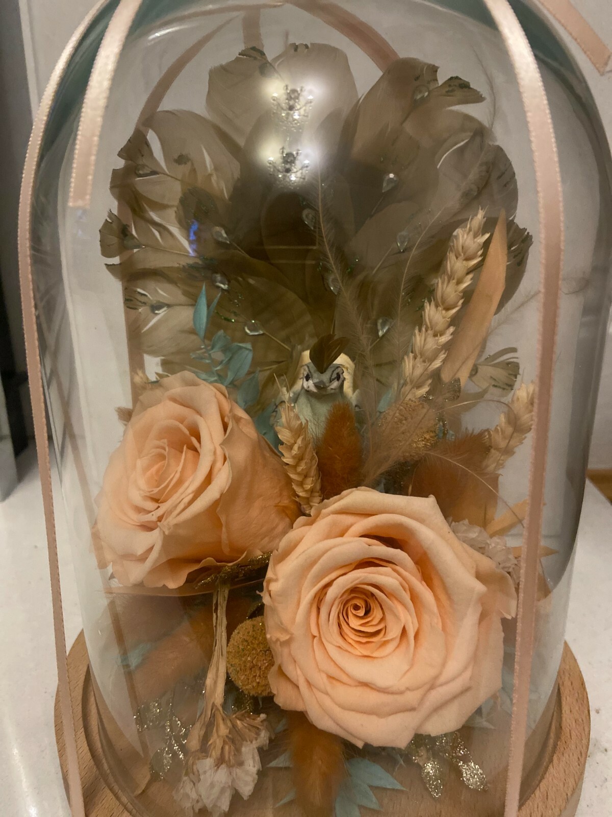 Eternal Rose Flower Preserved Immortal Fresh Rose in Glass Valentine’s Day Gift