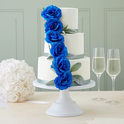 Bright Creations 50 Pack Royal Blue Roses Artificial Flowers Assorted Colors