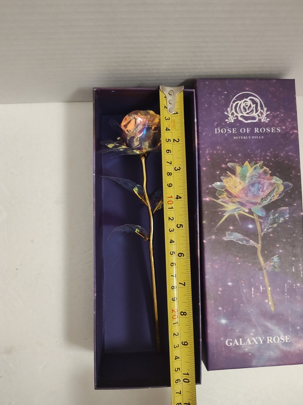 Romantic Beautiful Galaxy Rose Luminous 10″ Dose Of Roses Beverly Hills