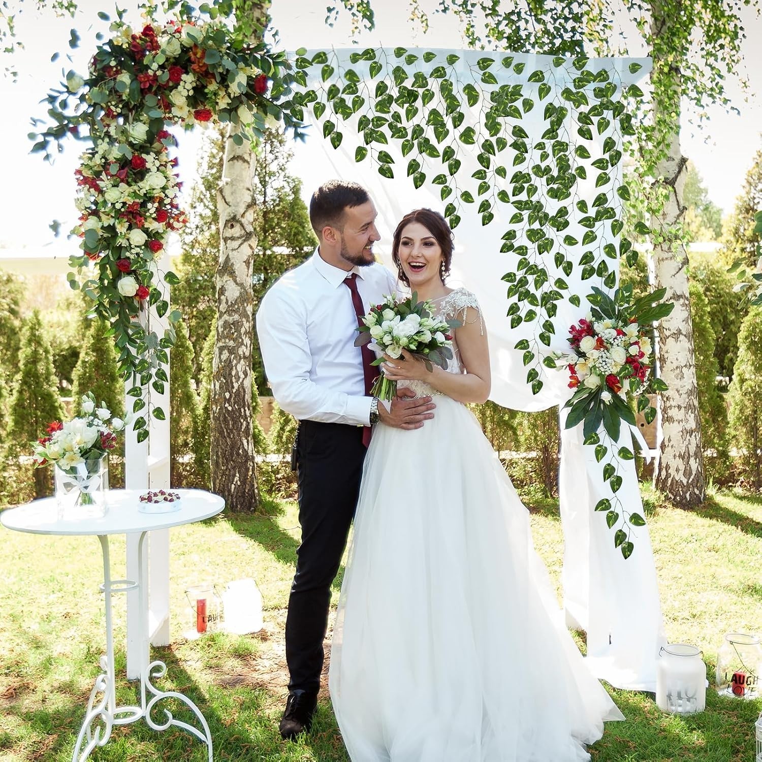 Vibrant 14 Piece Artificial Ivy Vines – 101ft Backdrop for Parties & Weddings