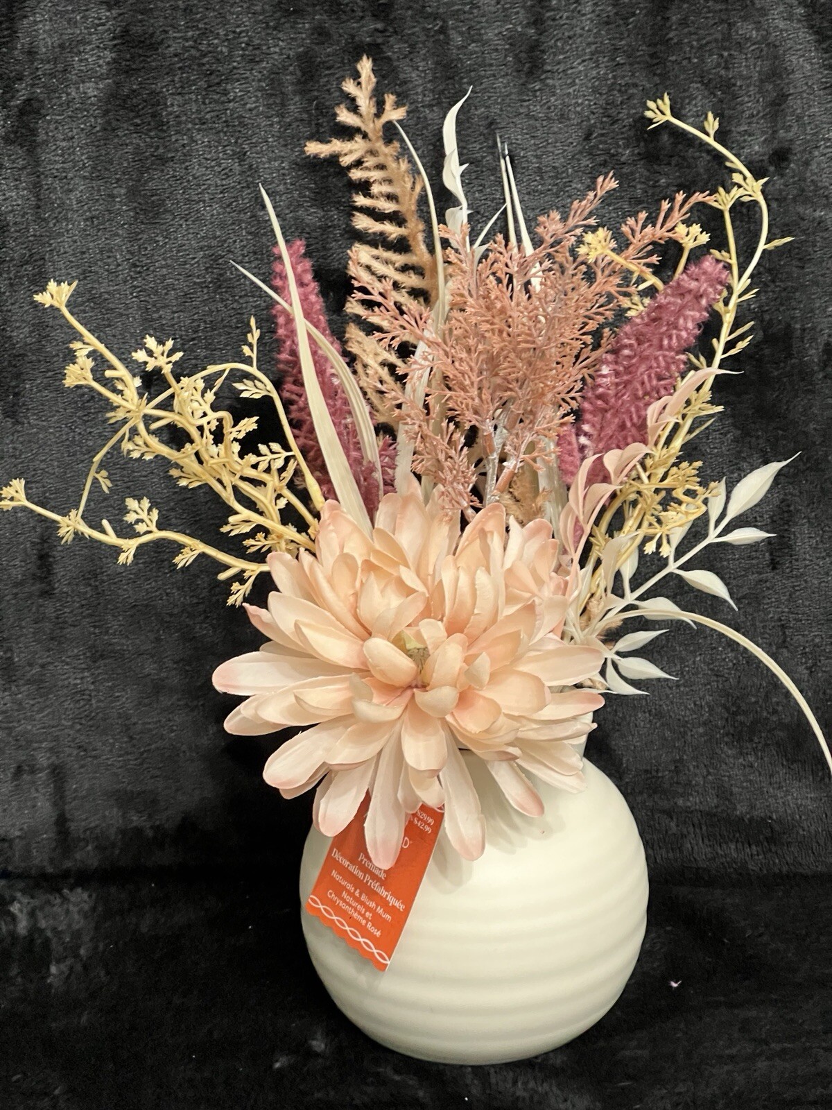 Ashland Spring/Autumn Flower Arrangement In Ceramic Pot NEW W/TAG Neutral 14”x10