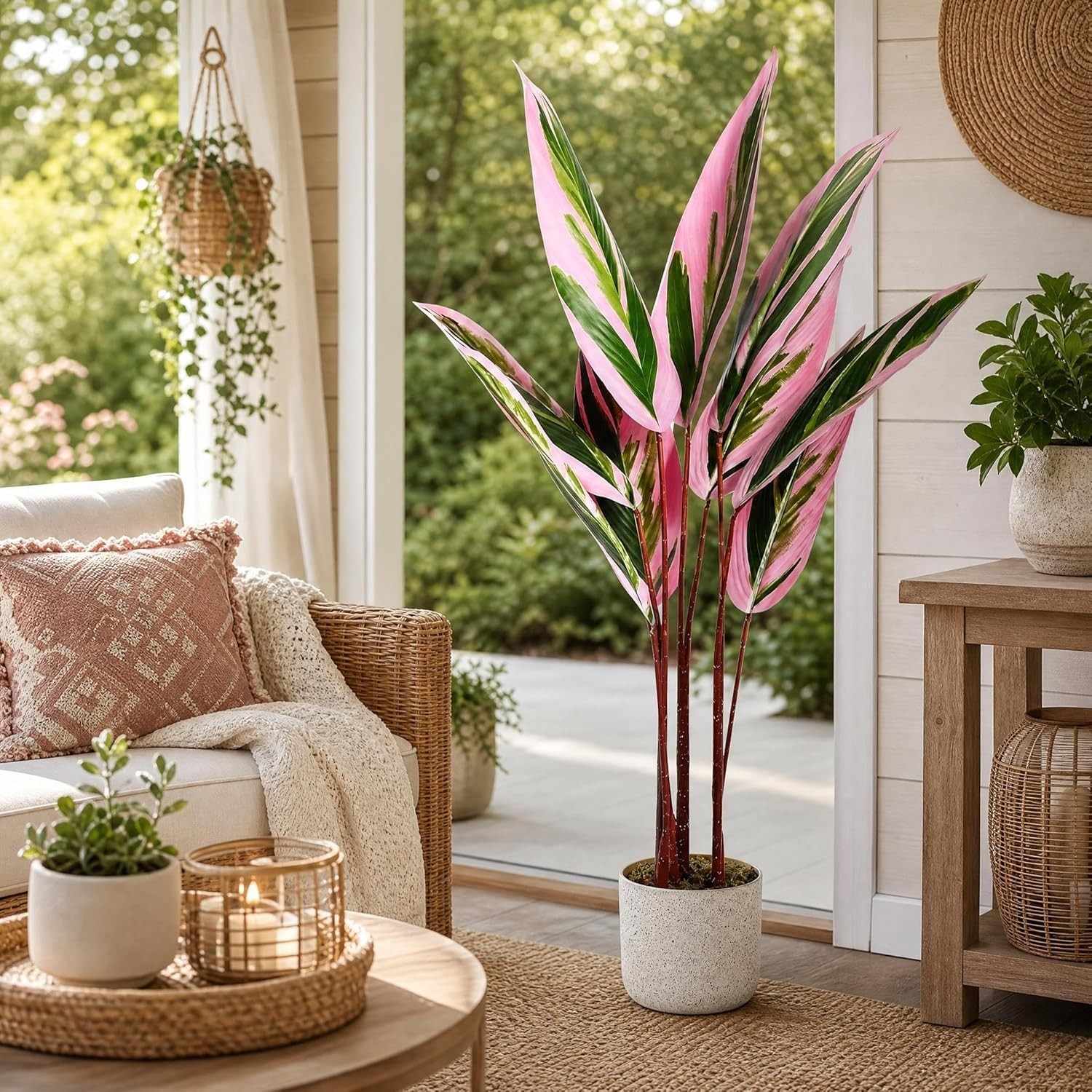 4FT Artificial Plant in Pot Faux Floor Plant Realistic Leaves Decor Fake Tree