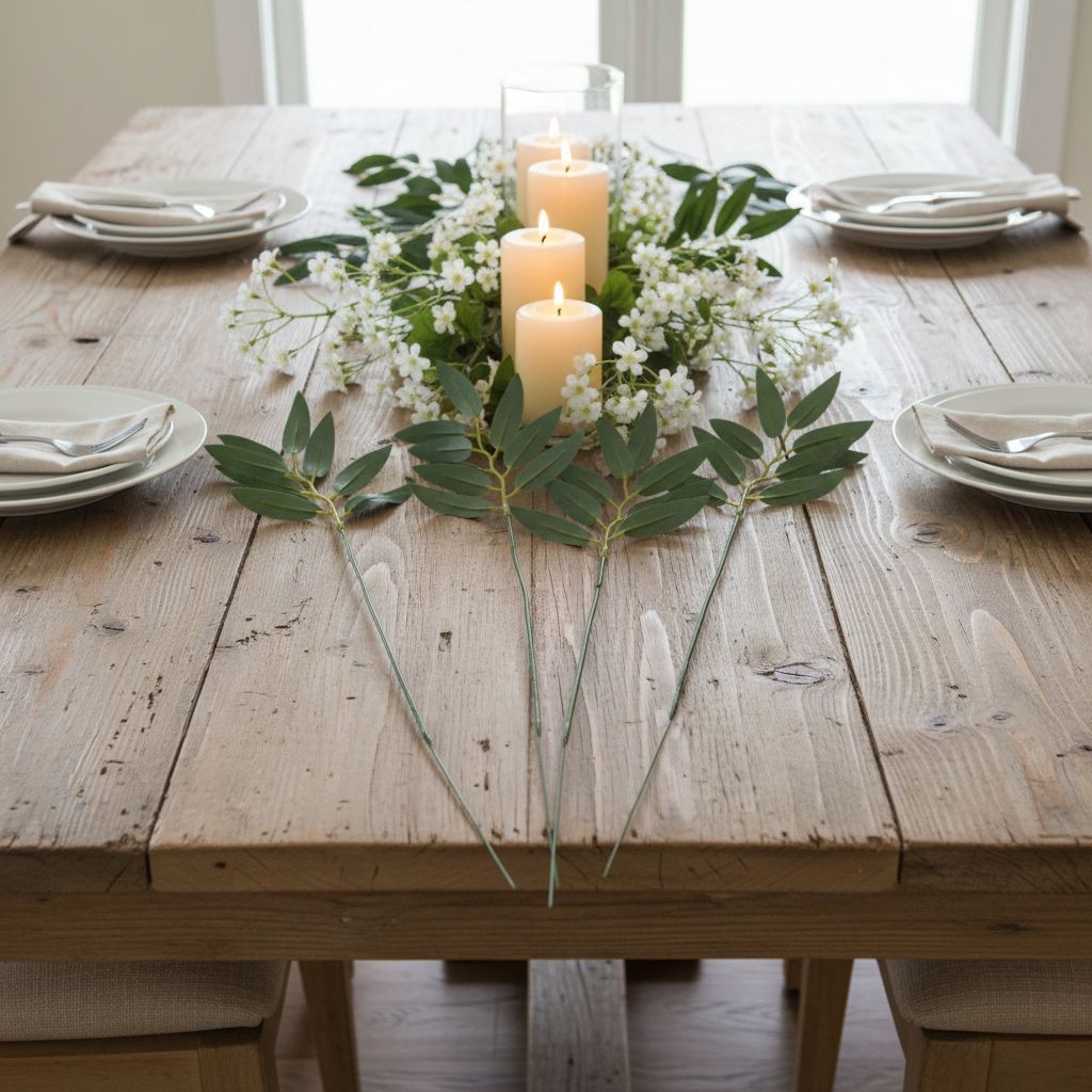Willow Eucalyptus Stems 20 Pcs Faux Greenery Bulk Artificial Eucalyptus Wedding