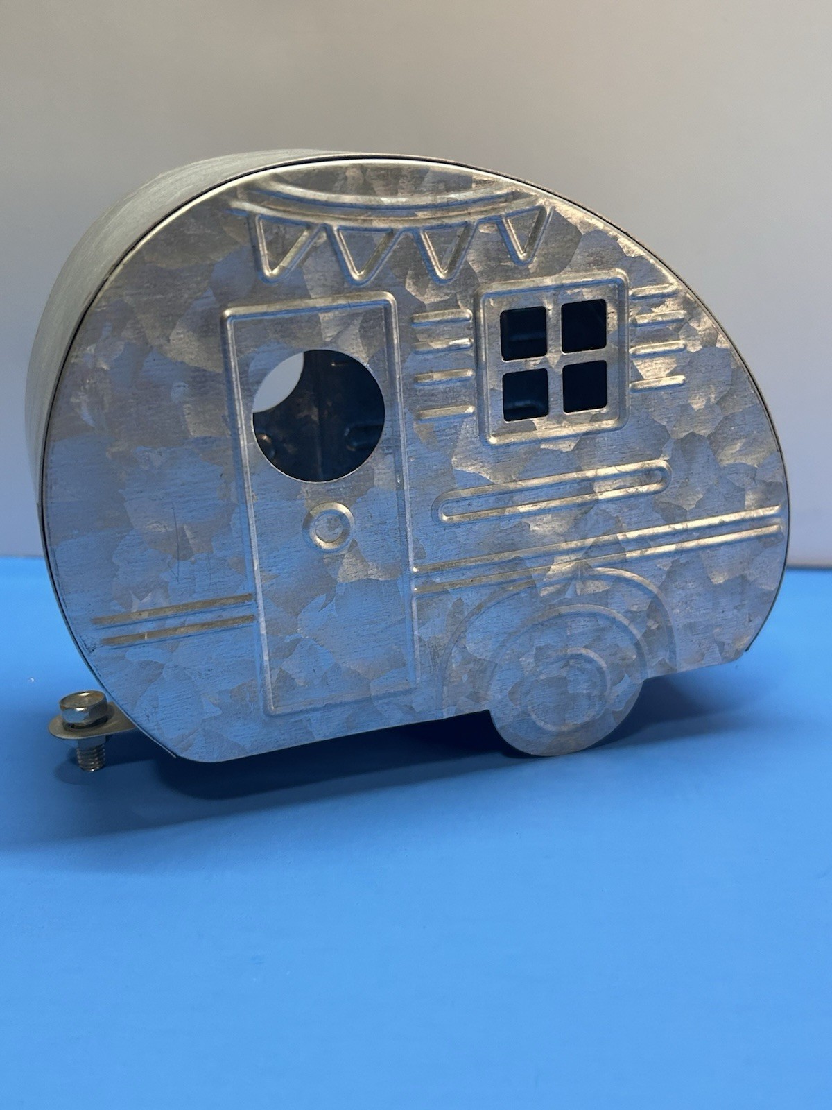 Metal Wagon ~ Galvanized Steel Vintage Camper Travel Trailer Decor
