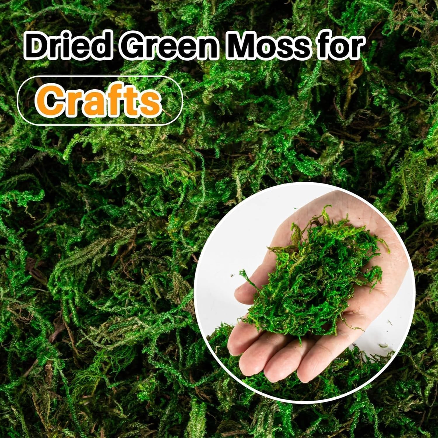 Faux Moss for Potted Plants – Artificial Moss for Crafts Fake Moss Decor Green F