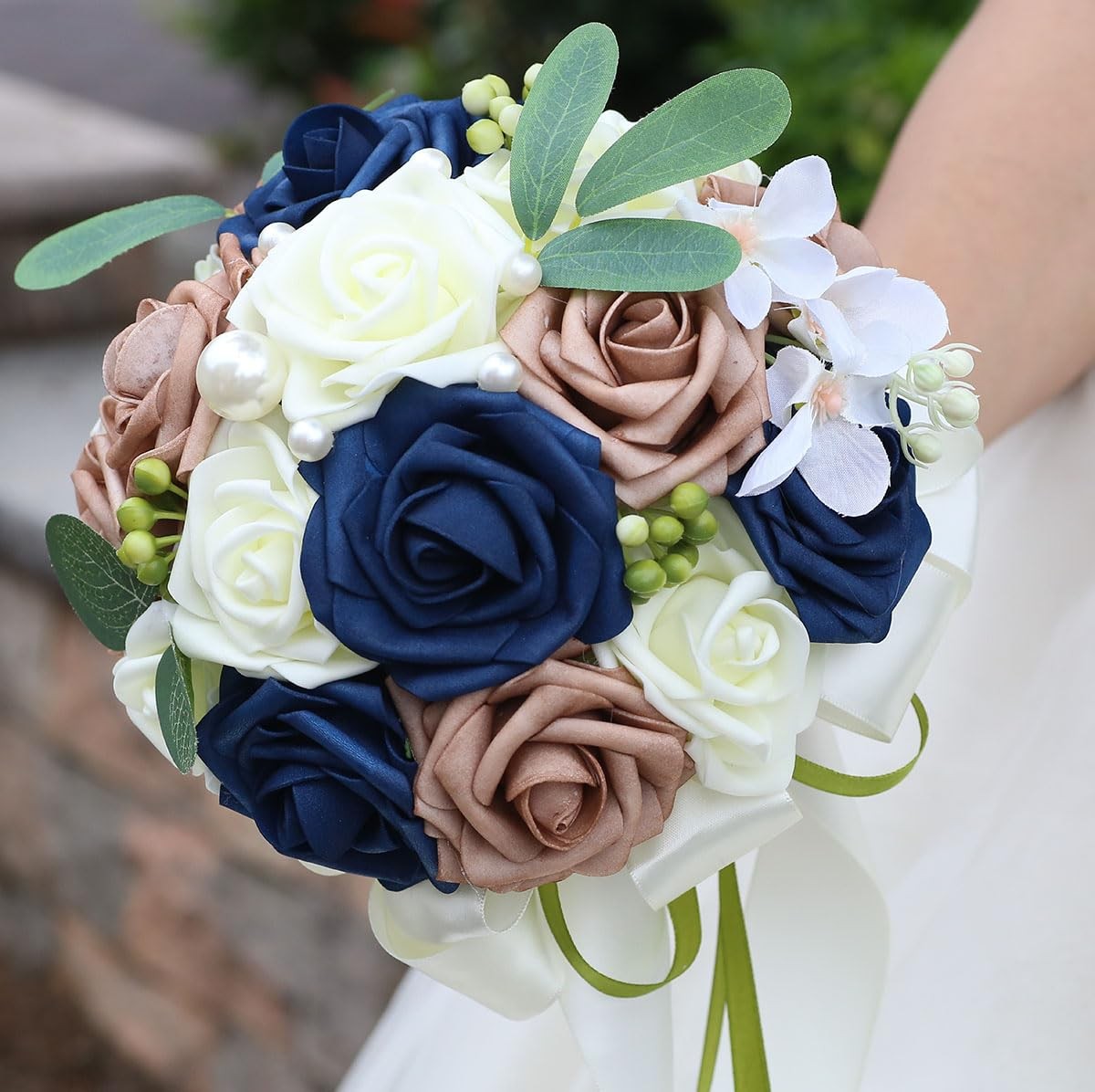 Lightweight Bridal Wedding Bouquet Round Holding Bouquet Throw Toss Artificia…