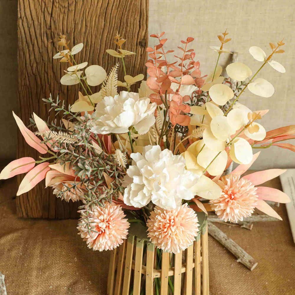 Artificial Fake Flowers Plants Silk Flower Arrangements Wedding Bouquets Deco…