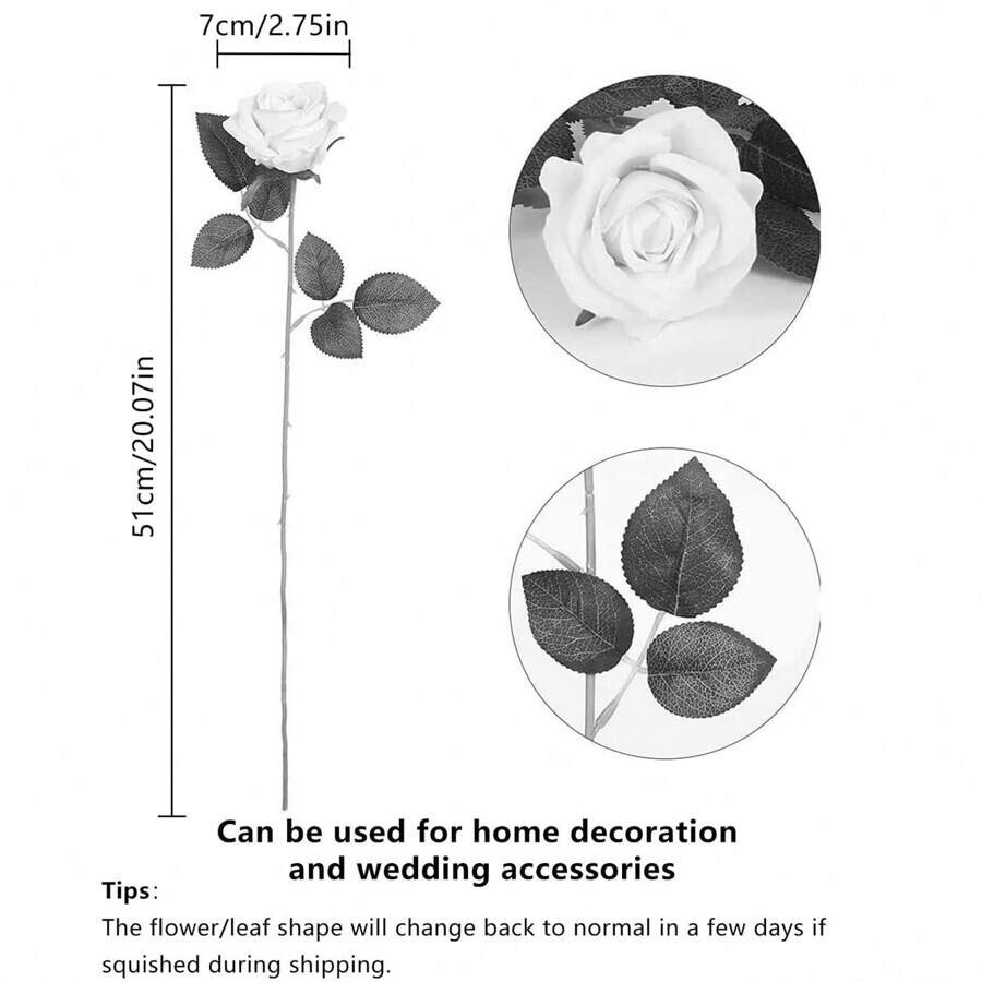 5PCS Autumn Artificial Rose Flowers Valentine’s Day Bundle Decoration Wedding