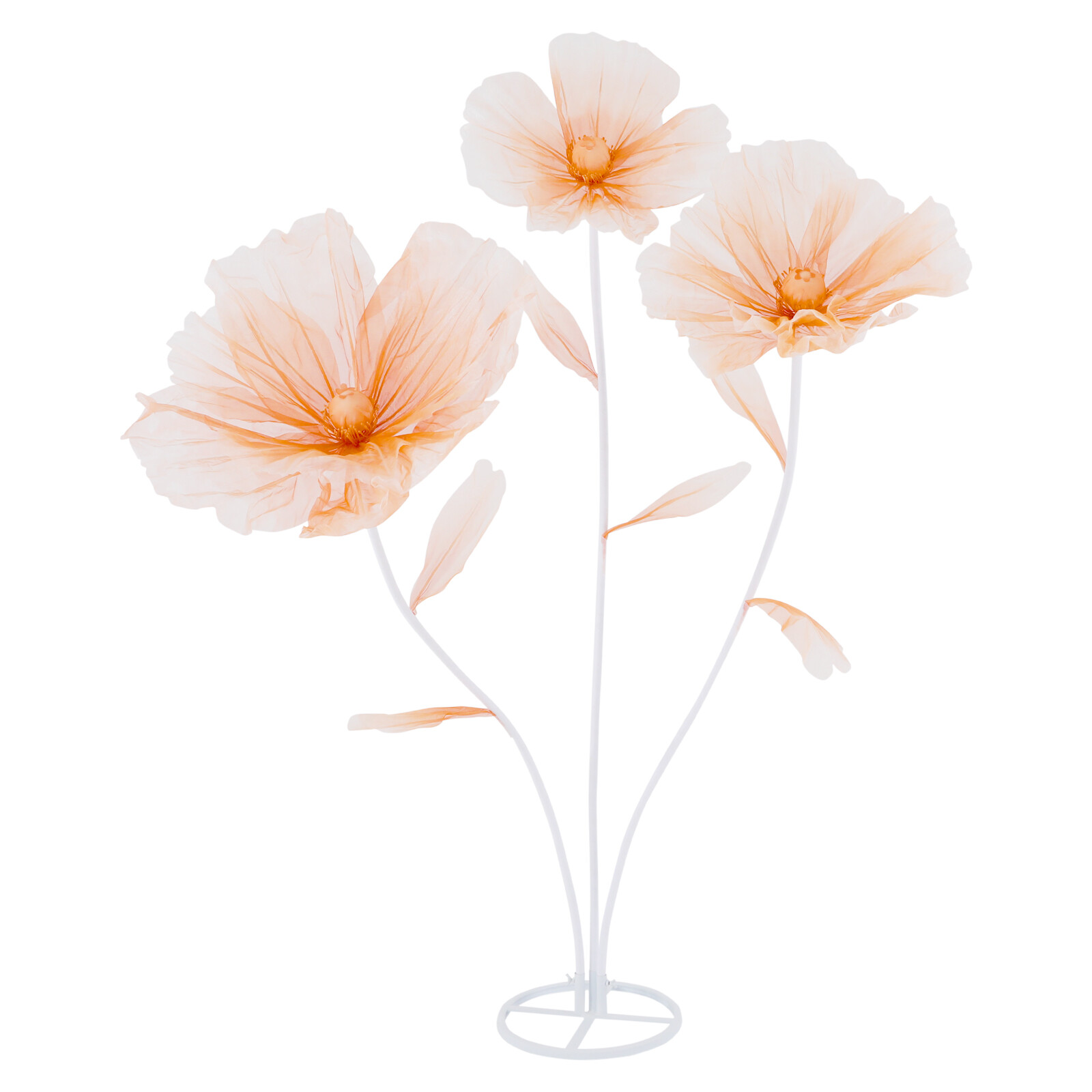 67 Inch Artificial Flower Arrangement, 3 Head Champagne Silk Wedding Decor