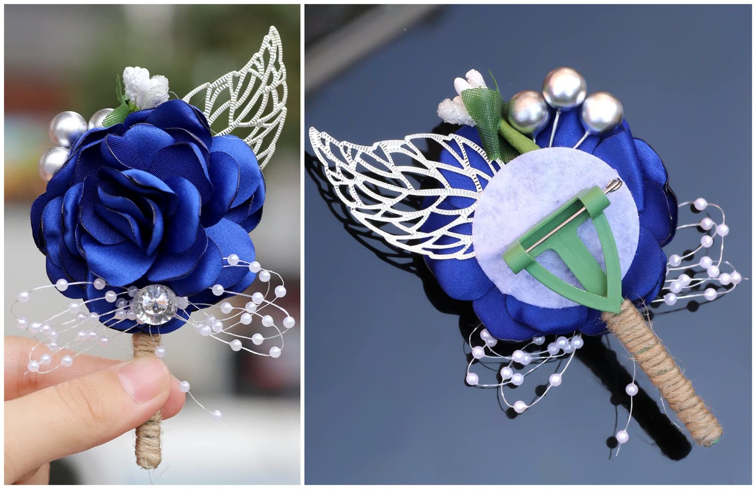 “Blue Beach Wedding Bouquet with Seashells and Starfish for Bridesmaids”