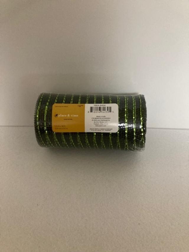 Jo-Ann’s – Place & Time – Mesh Ribbon – Green – Two Toned – # 1804-8454 – New