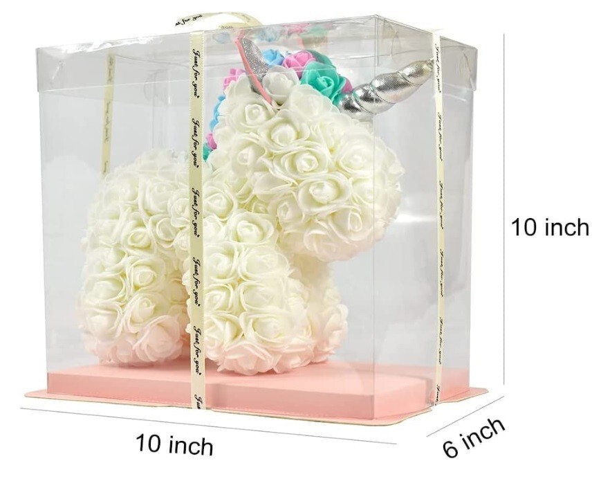 Rose Flower Unicorn Handmade Flower Mythical Beast Simulation Foam Valentine’s