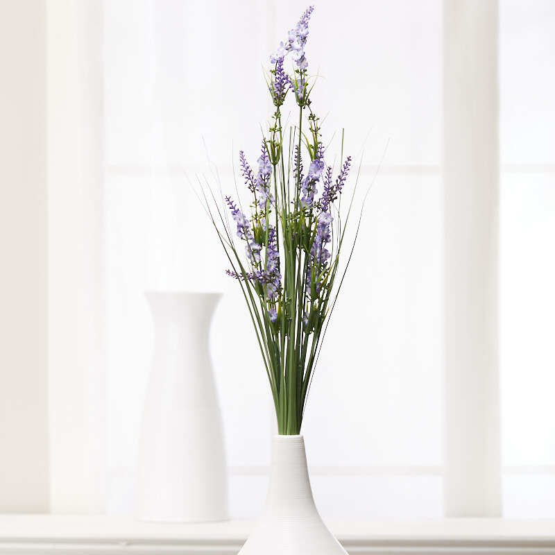 Set of 2 Purple Artificial Lavender and Onion Grass 26″ Sprays