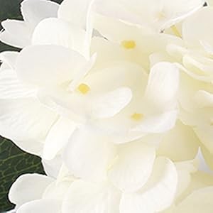 White Hydrangea Artificial Flowers Silk Fake Hydrangeas Faux Hydrangea Flowers