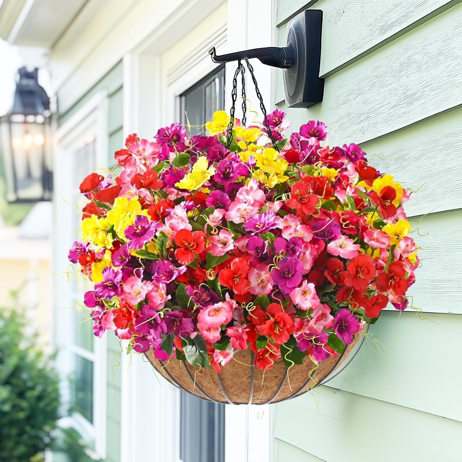 Fake Hibiscus Artificial Flowers, Outdoor, 6 Bundles, UV Resistant