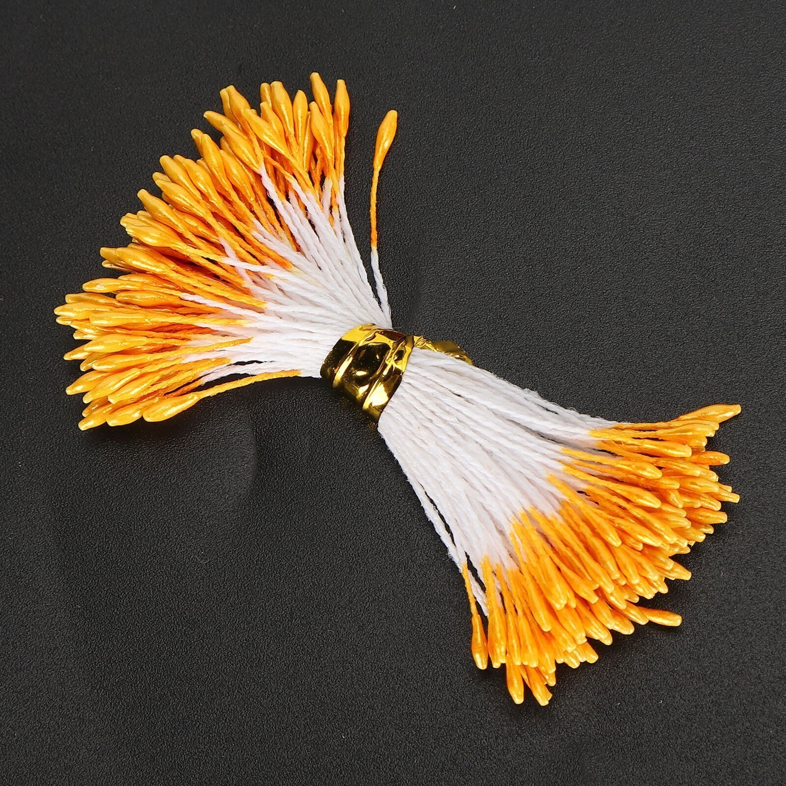 900Pcs Artificial Stamen Gypsum Orange Color Double End Simulation Bouquet Make