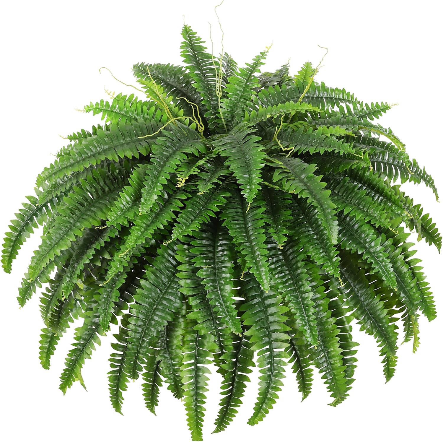 49″ Artificial Boston Fern, Outdoor Faux Plant | Uv-Resistant, 95 Fronds/Stem, E