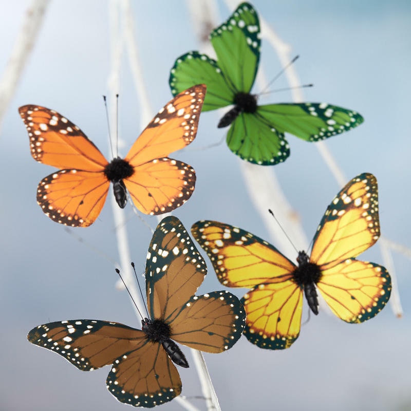 Factory Direct Craft Package of 8 Fall Artificial 3-1/4″ Monarch Butterflies