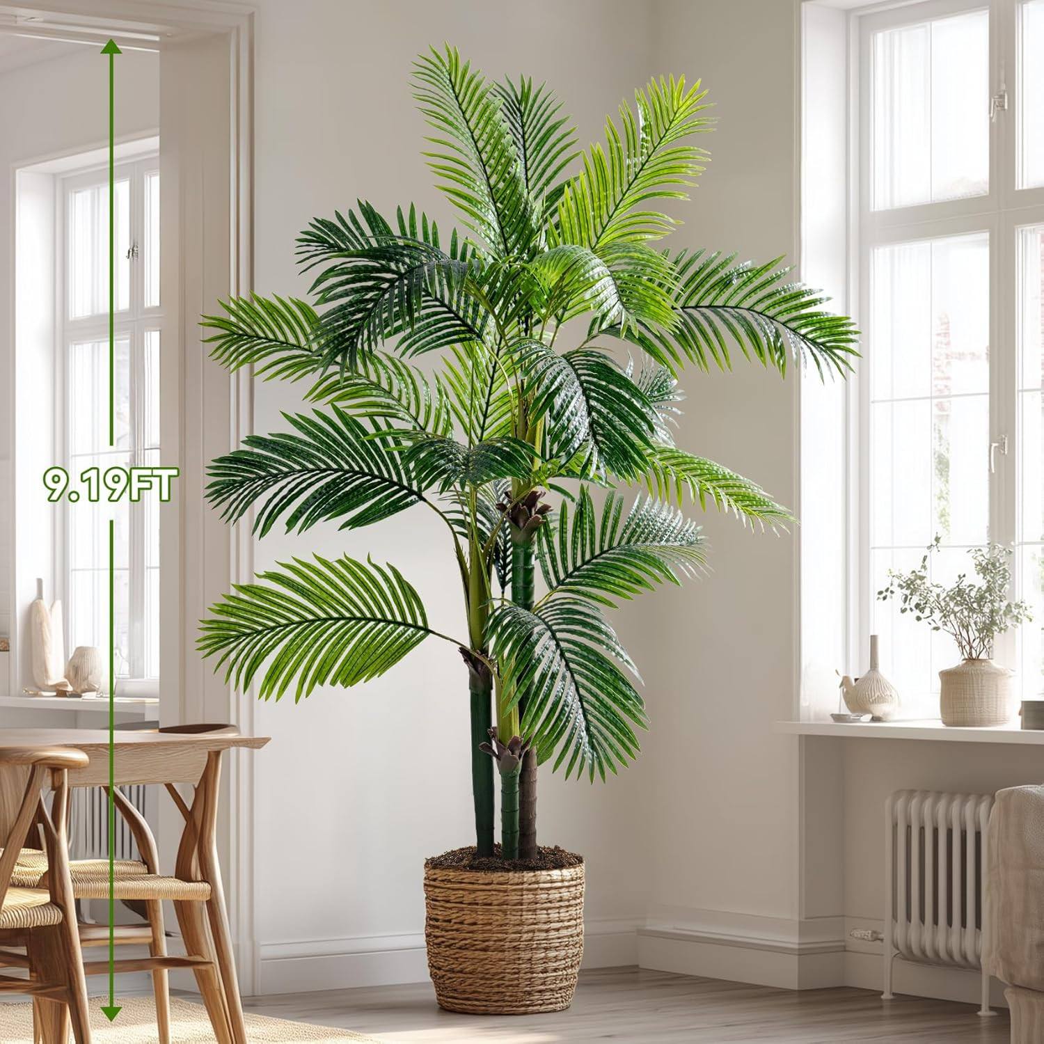 6.2FT Faux Phoenix Palm Tree – Tropical Indoor/Outdoor Decor for Home & Garden