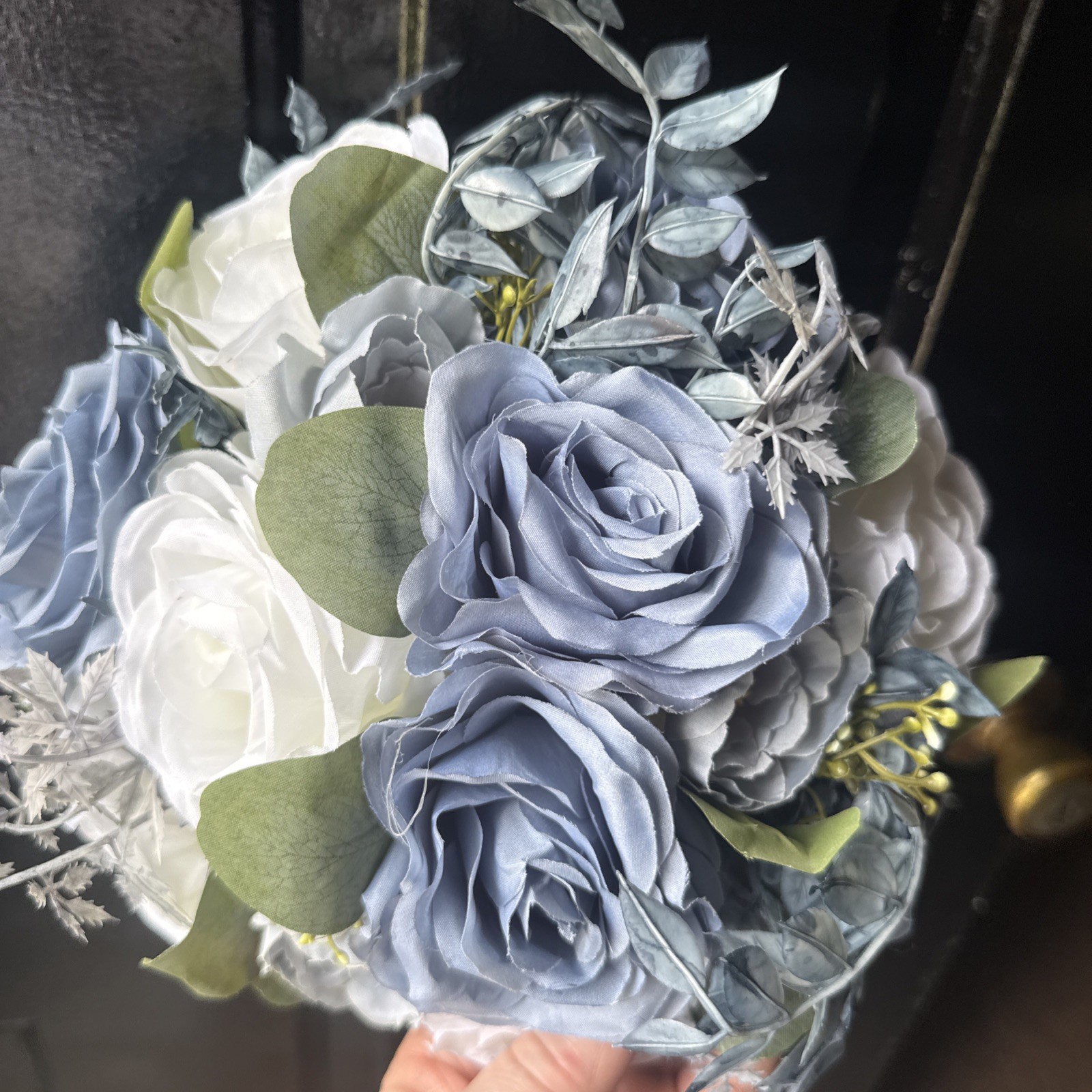 Lot of 10 Fabric Rose Balls Wedding Centerpiece Realistic Flower Arrangement NIB