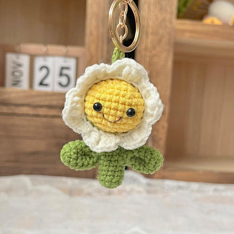 Crochet Flower Keychain Creative Cactus Knitted Keychain Gift for Her – AU Stock