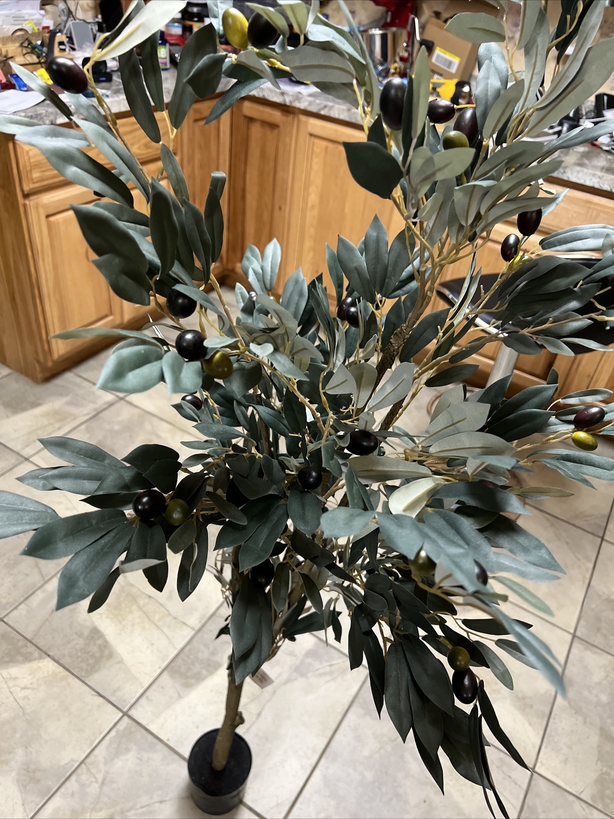 Olive Topiary Artificial Tree 5’ Home Garden Decor Valerie Parr Hill New