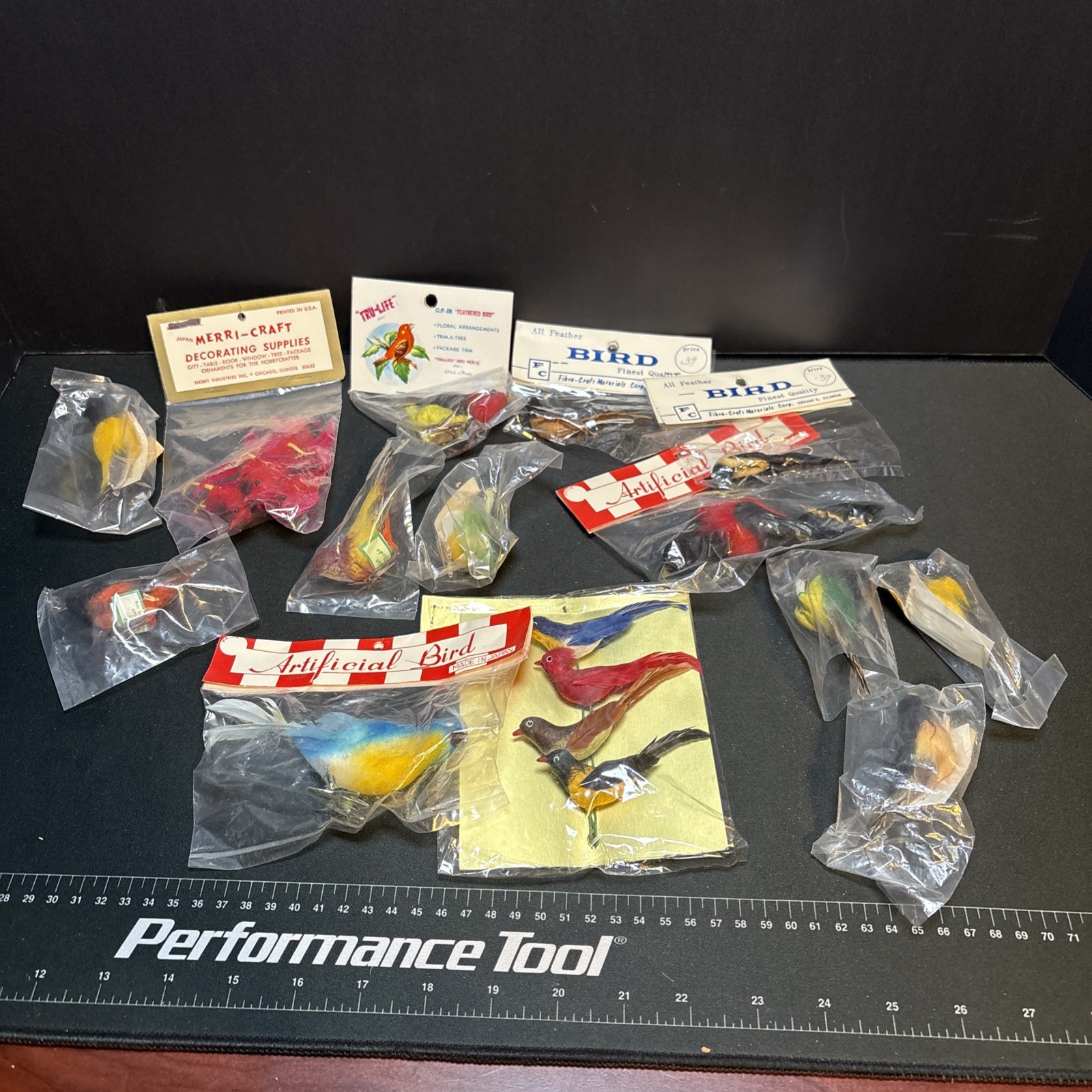 Lot 20 NOS Vintage Assorted Artificial Bird Floral Arts & Craft Wire Twist