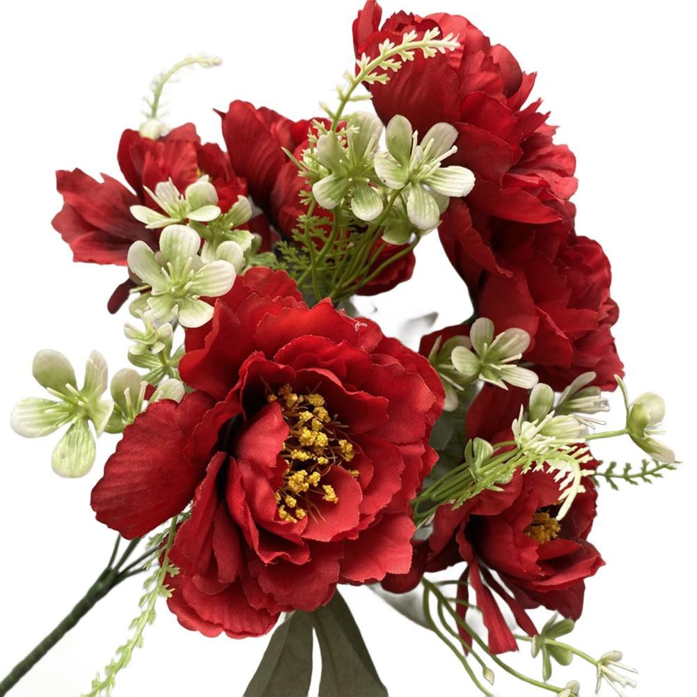 Silk Peony Bouquet for Living Room Decoration Elegant Floral Arrangement
