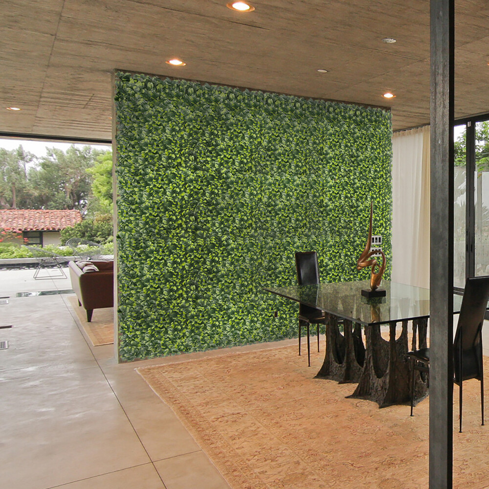 20″x20″ Artificial Faux Leaf Ficus Fence Screen Greenery Wall Decor Panel