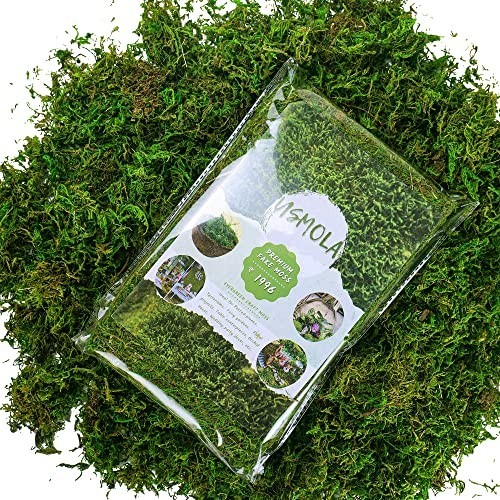 16oz Artificial Moss for Crafts & Decor – Fake Moss for Fairy Gardens, Weddings,