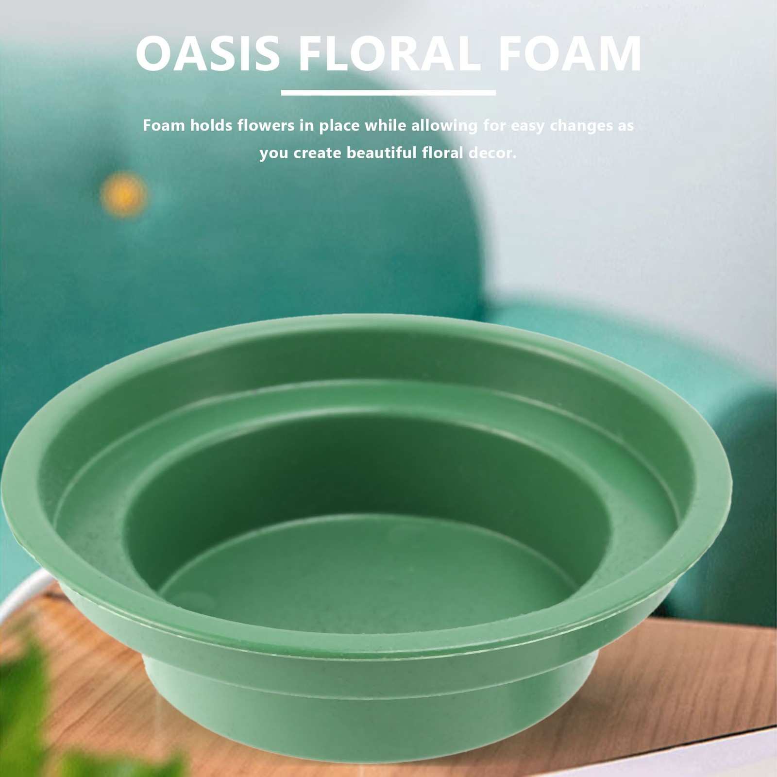 Flower Arrangement Kit – 6-Pack Round Floral Foam in Single Bowl for Table3097
