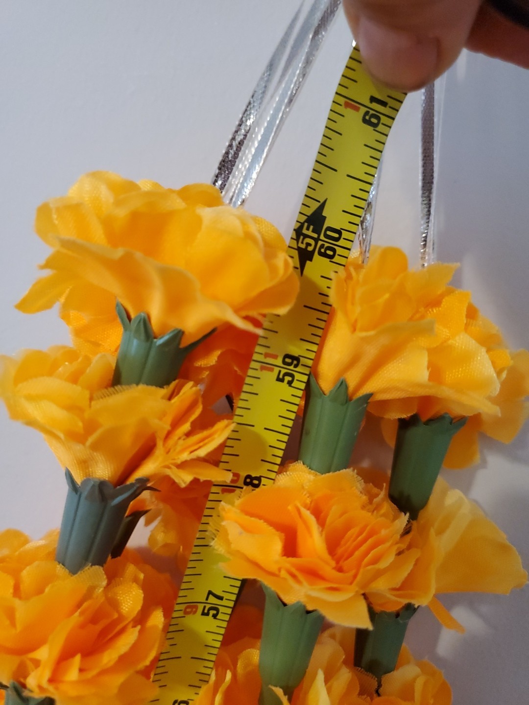 5 Pc Set Artificial Marigold Flower Garlands Diwali Indian Wedding Decoration