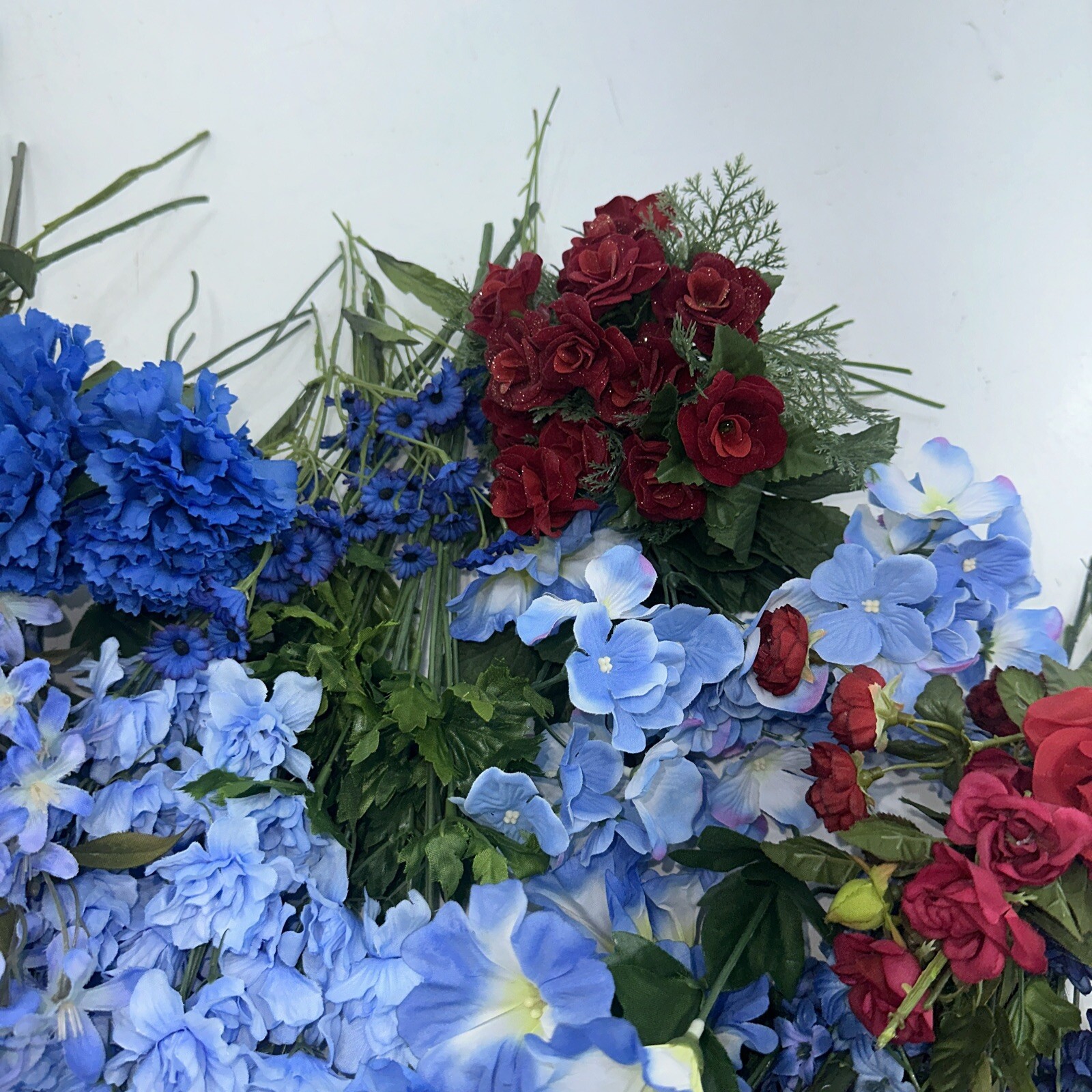 Artificial Flowers Mixed Lot Foliage Leaves Flowers Decor Wedding Crafts +