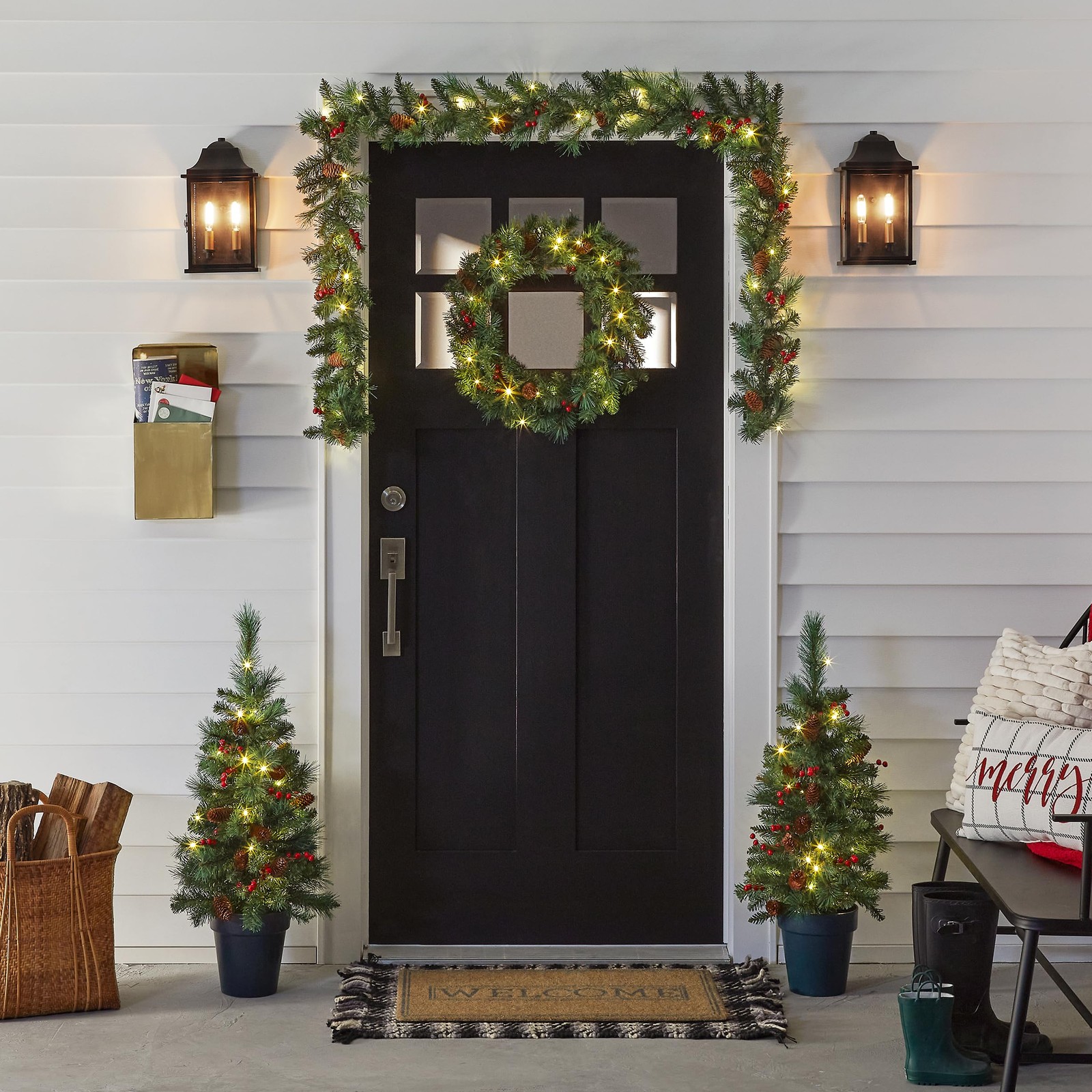 N Tree Company Pre-Lit Everyday Collection Artificial Christmas Decoration Set-