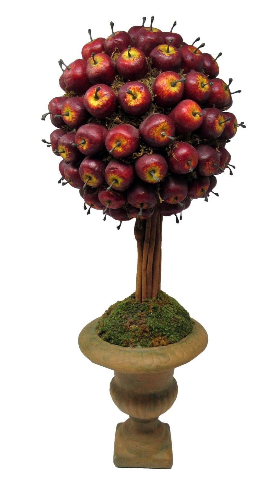 Vintage Apple Topiary Tree in Decorative Urn Farmhouse Country Home Decor 22″