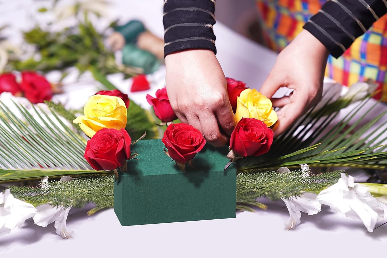 Pack of 6 Dry & Wet Floral Foam Blocks Fresh & Artificial Flowers Each