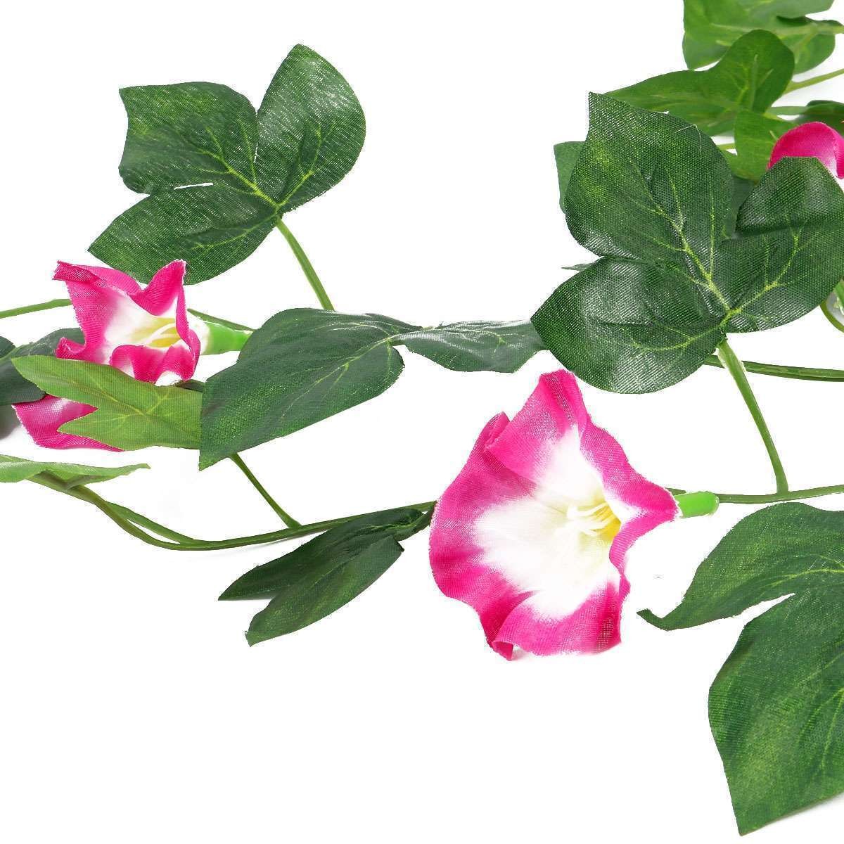 Artificial Fake Flowers Morning Glory Vine Hanging Garland Plants Outdoor Garden