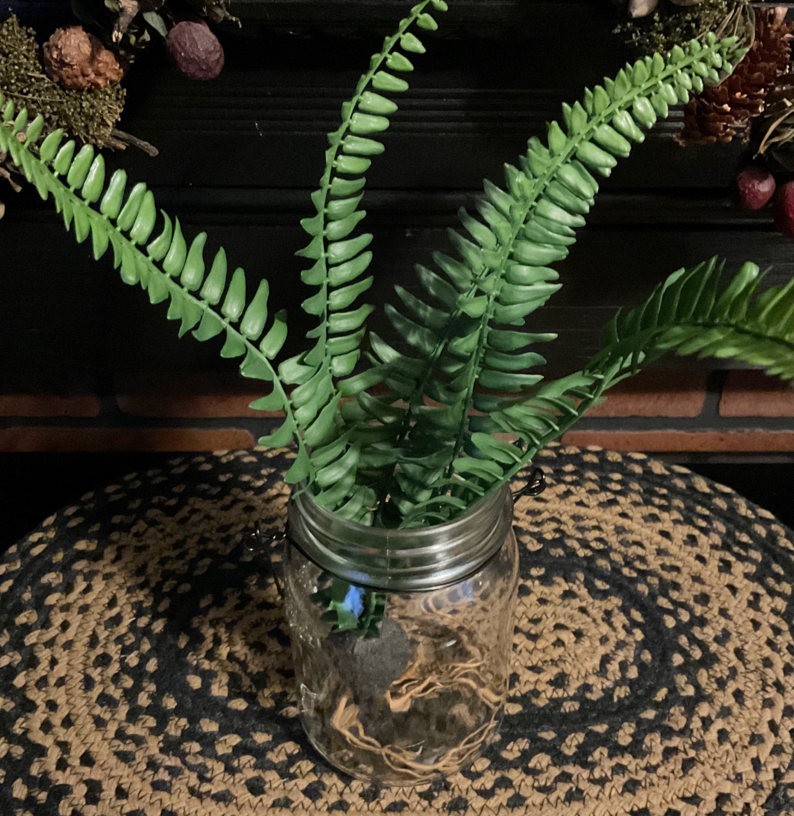 Faux Fern Root Ball Bulb Botanical Farmhouse Rustic Decor
