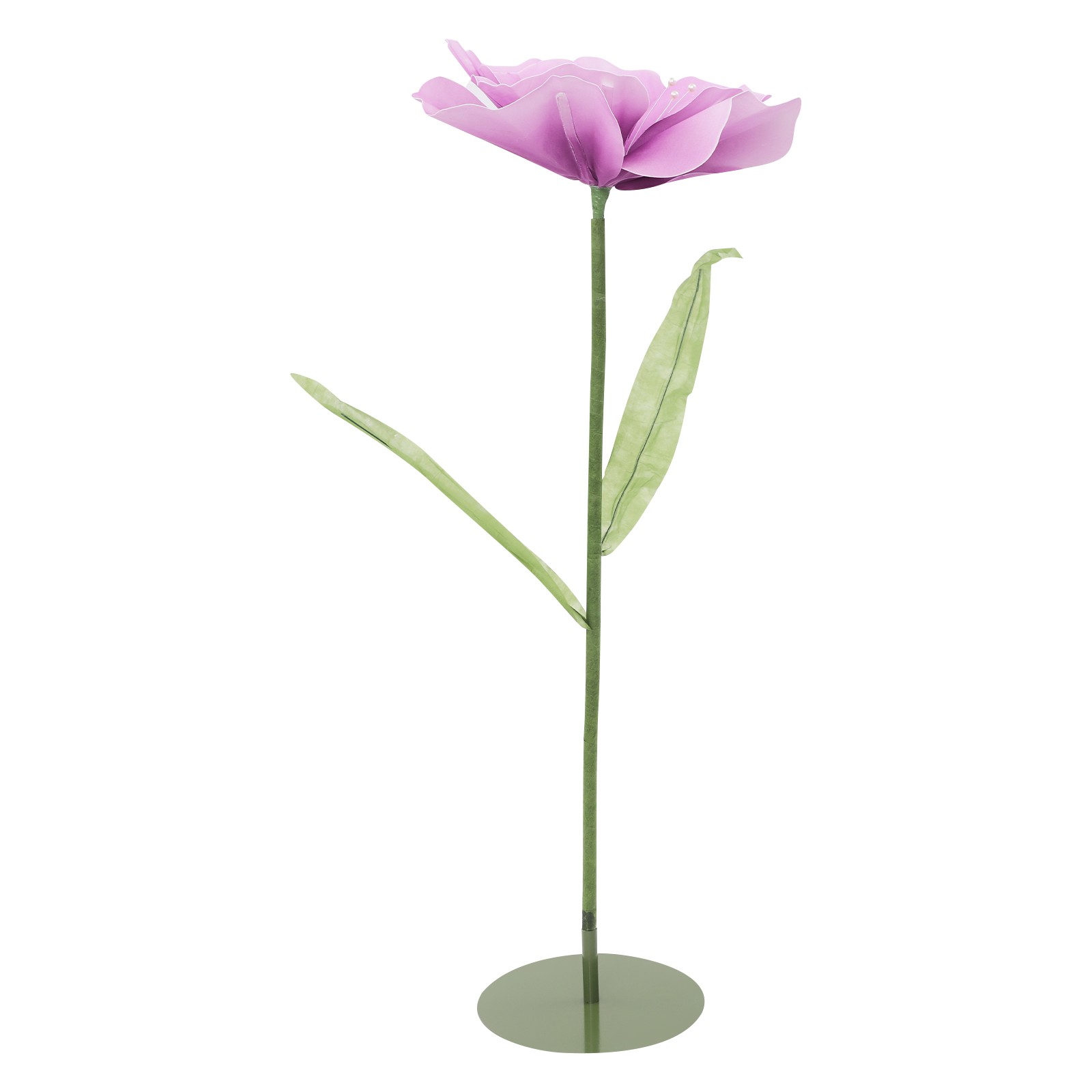 3pcs Giant Artificial Flower Poppy Free Standing Adjustable Wedding Decor Purple