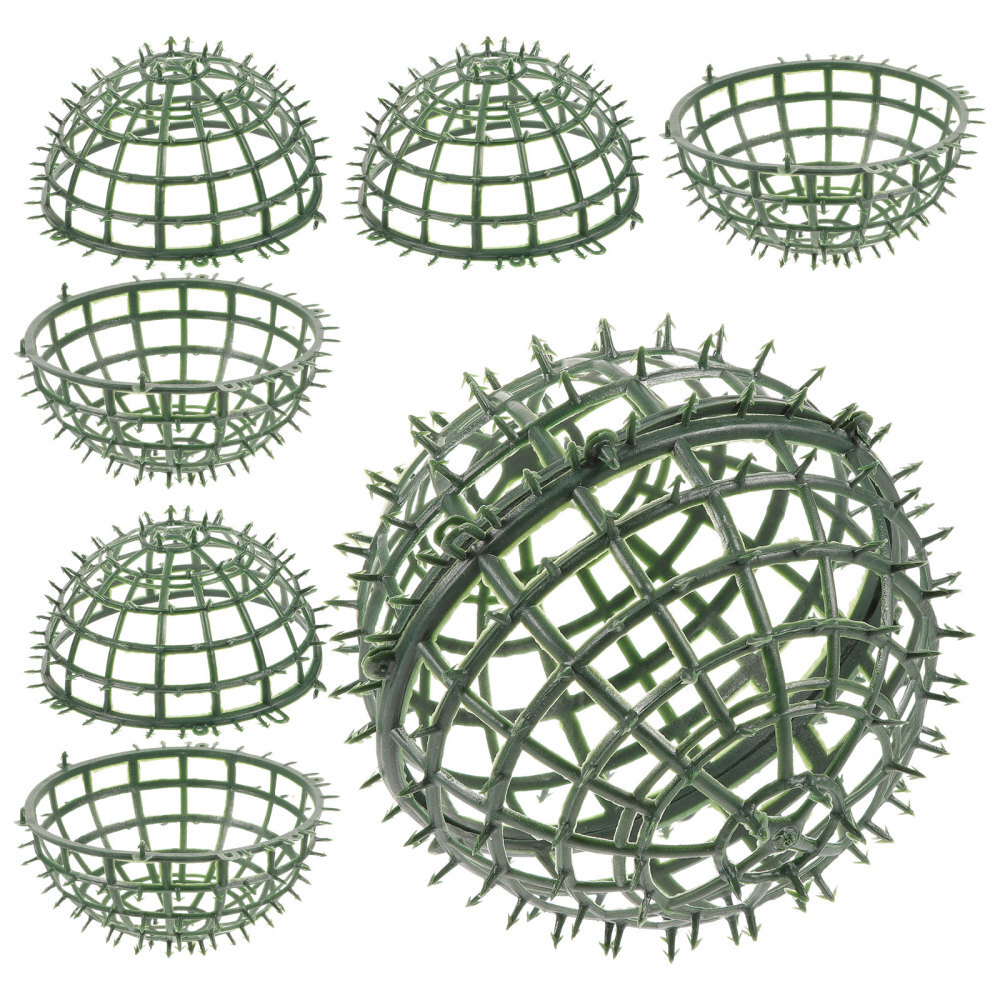 4Pcs Artificial Plant Topiary Balls Cage Wear-resistant Grass Ball Rack Decors