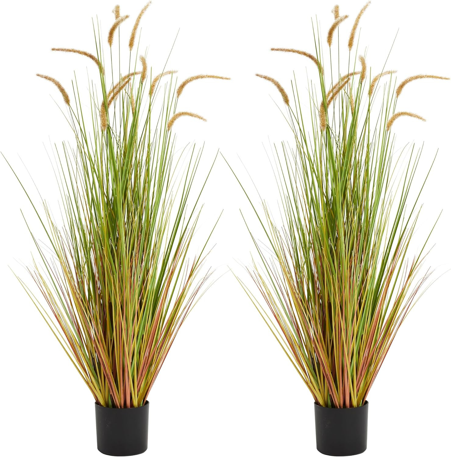 5Ft Artificial Horsetail Reed Grass – 2-Pack Indoor Outdoor Faux Plants