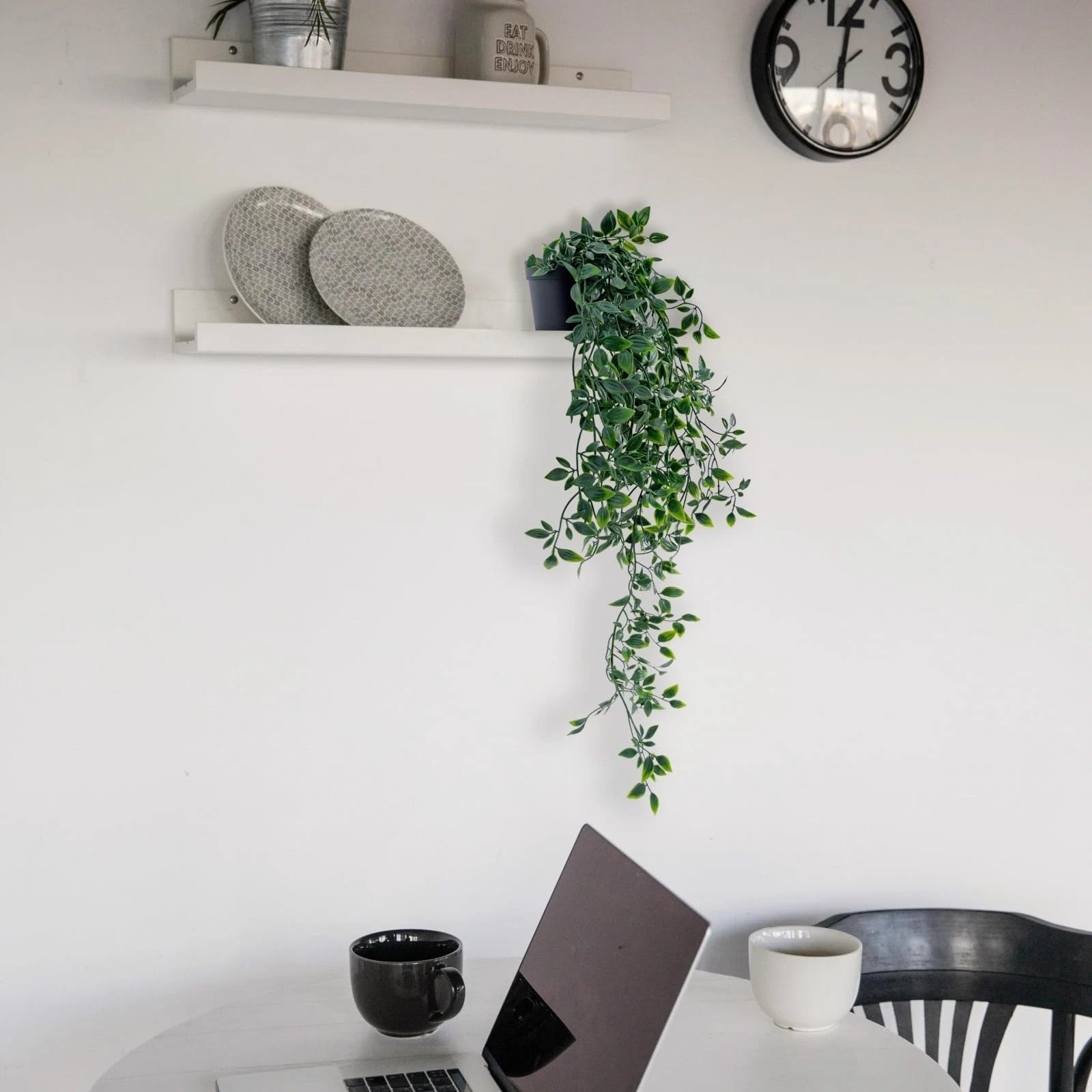 2pcs Fake Hanging Plants Decor Artificial Potted Bedroom Kitchen Patio Bathroom