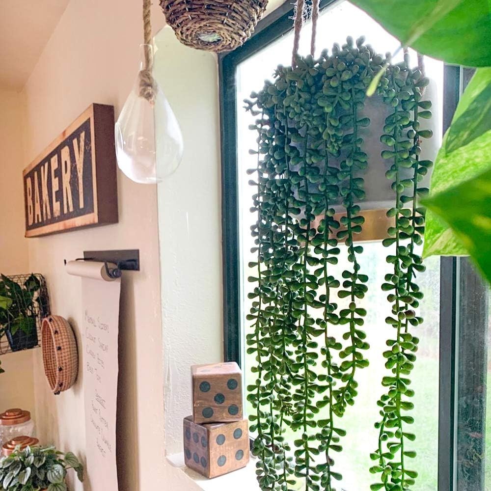 Fake Hanging Plants, String of Pearls Artificial Hanging Succulents Greenery …