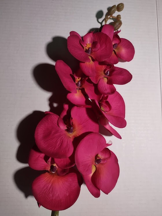 Artificial Phalaenopsis Orchid flower stem FUCHSIA
