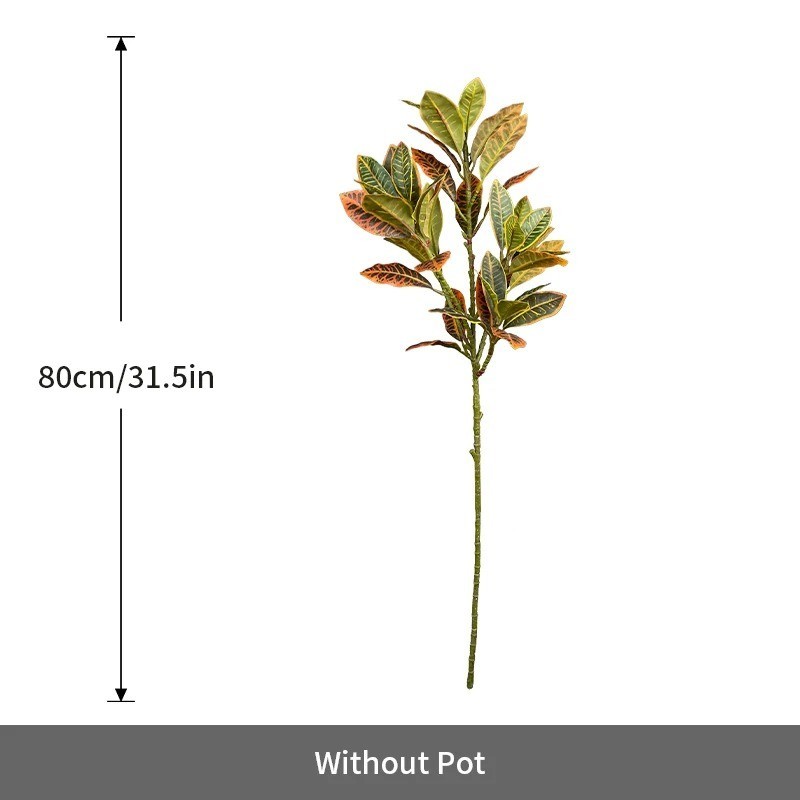 120cm Large Fake Ficus Tree Artificial Tropical Rubber Plants Plastic Codiaeum