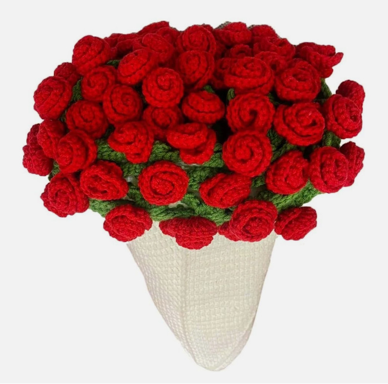 Bouquet ,DIY Handmade Crochet Rose Blanket,Knitted Throw Blankets