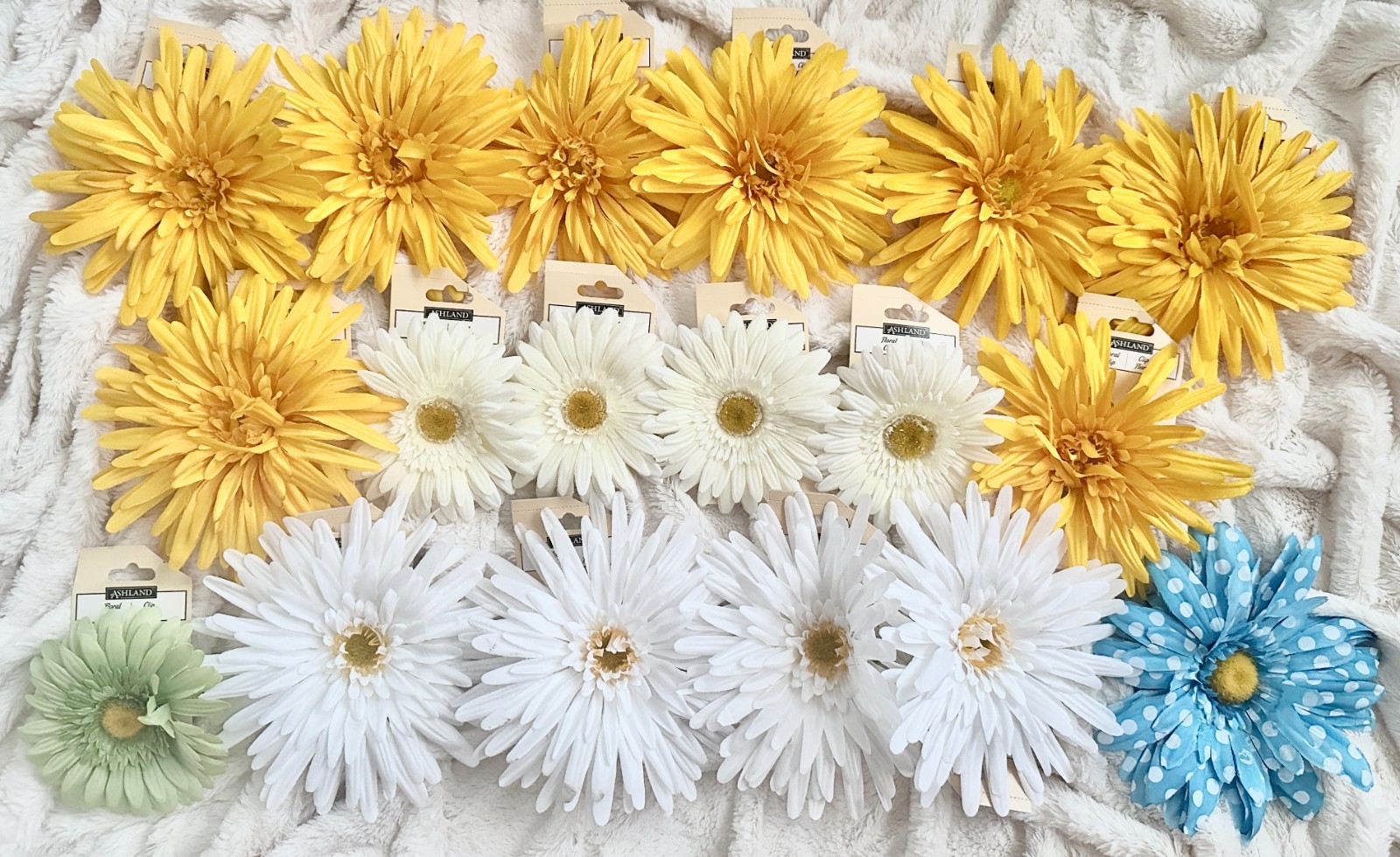 Lot of 18 NWT Ashland Michaels Multi Flower Daisy Clip Gift Decor Present 4.5-7″
