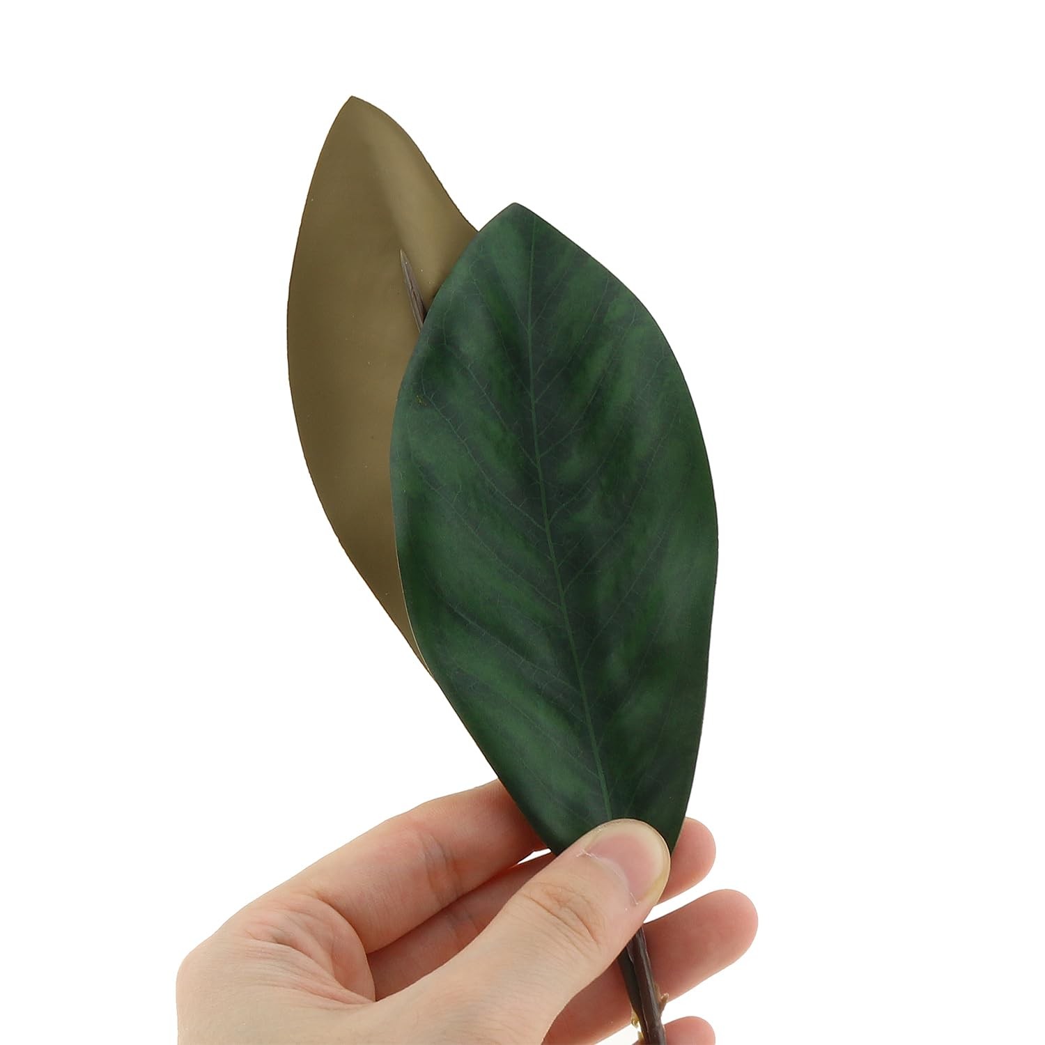 12PCS 19.5x6cm Artificial Small Size Simulation Magnolia Leaf Green Artificia…